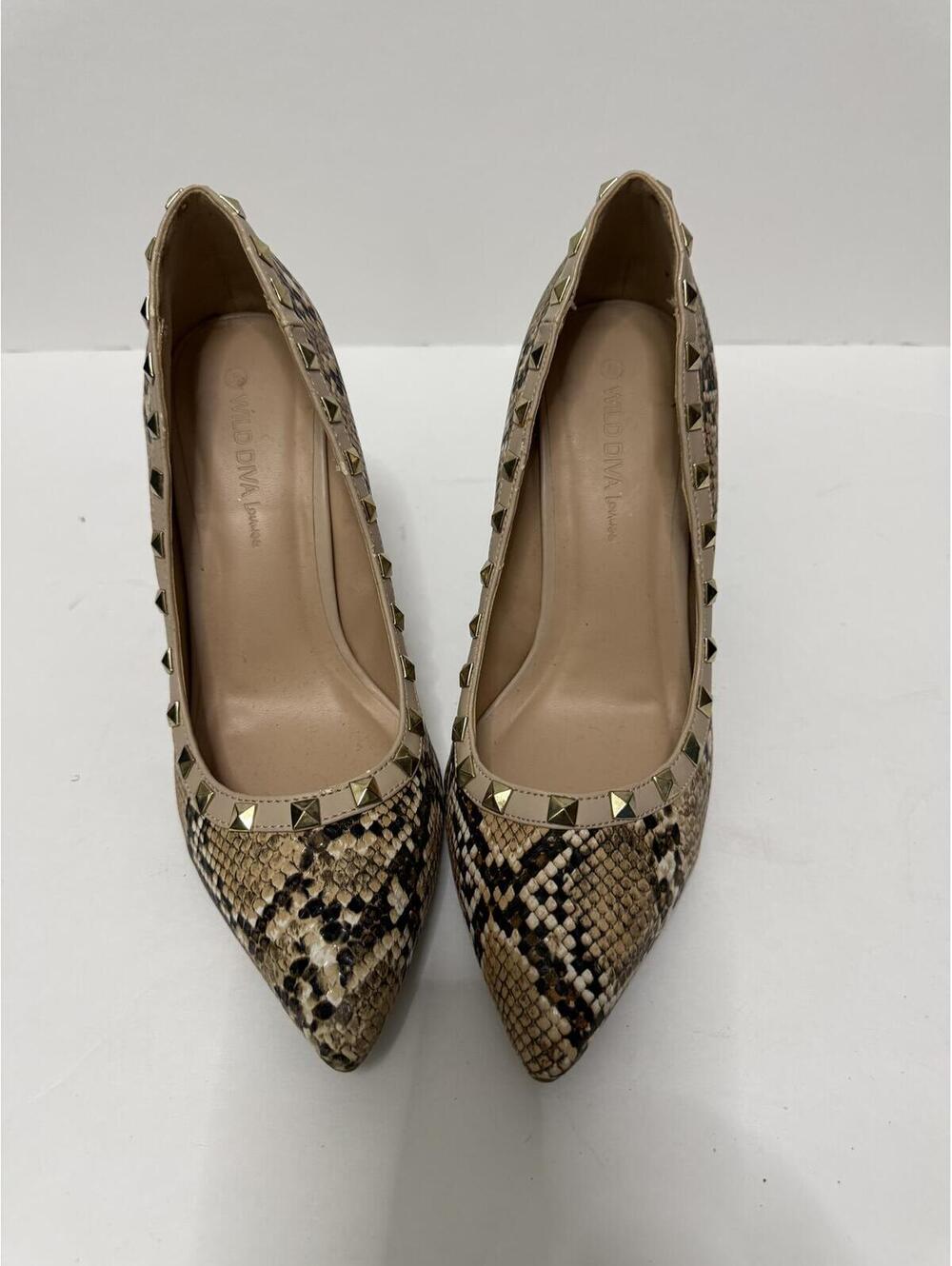 Wild Diva Snake Skin Pumps Heels